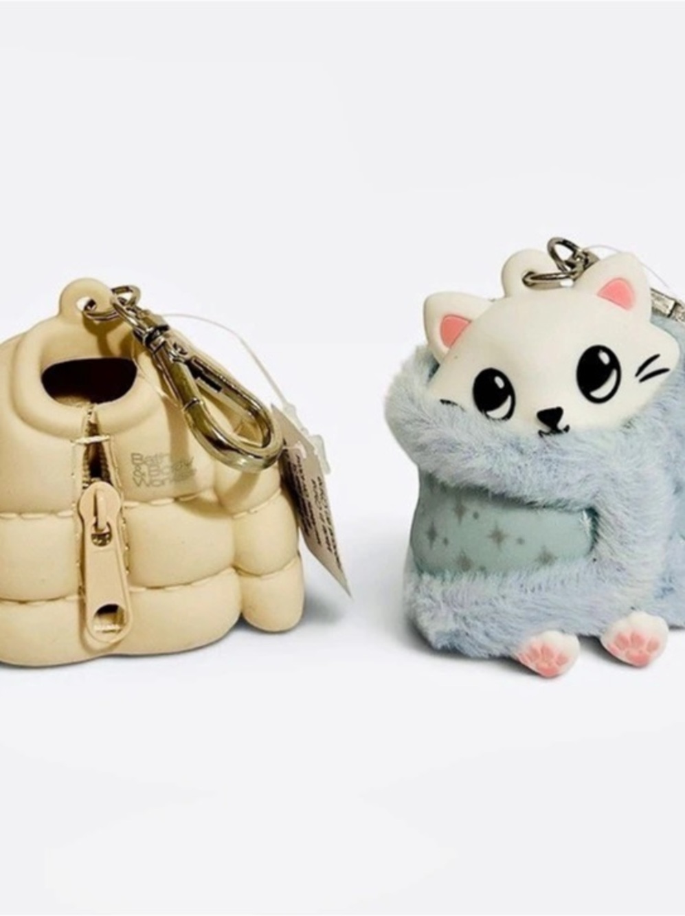 Bath & Body Works Puffer Coat & Cozy Cat PocketBac Holder Set